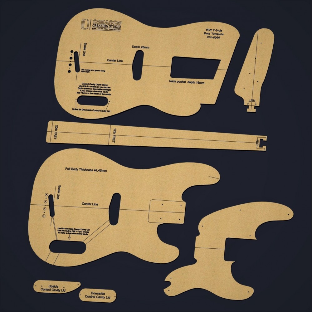 MDF P-Style 1951 BASS TEMPLATE