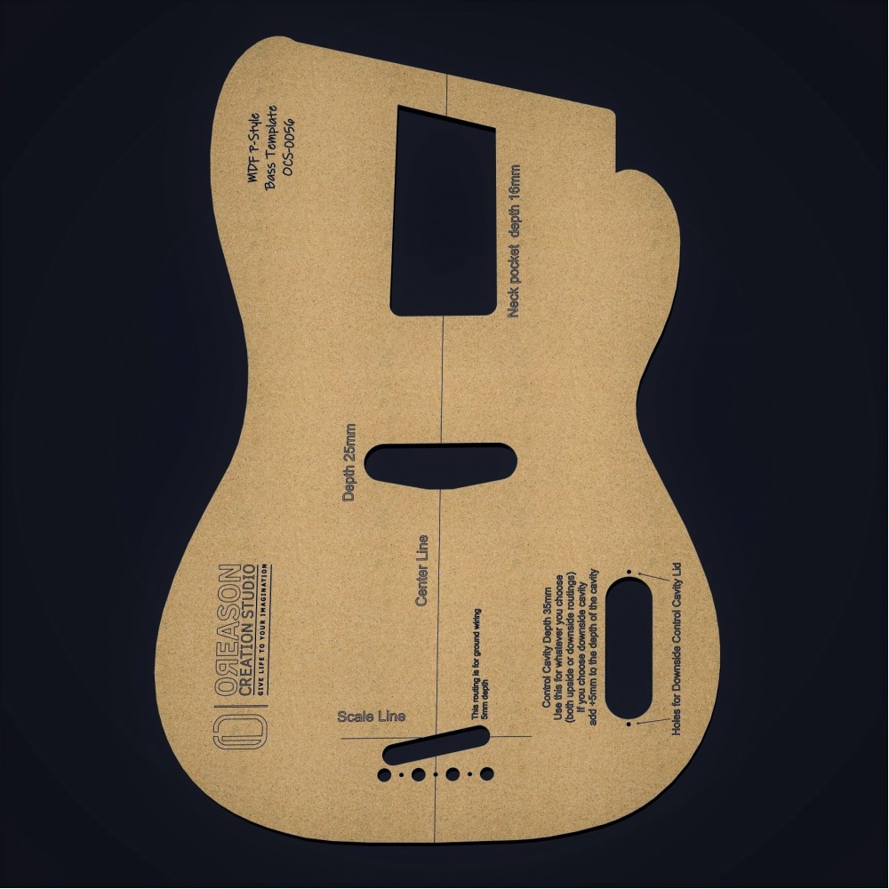 MDF P-Style 1951 BASS TEMPLATE