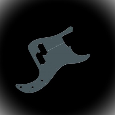 OCS acrylic P style bass pickguard template